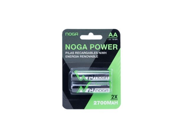 &uu PILA AA RECARGABLE NOGA 2700 MHA X 2